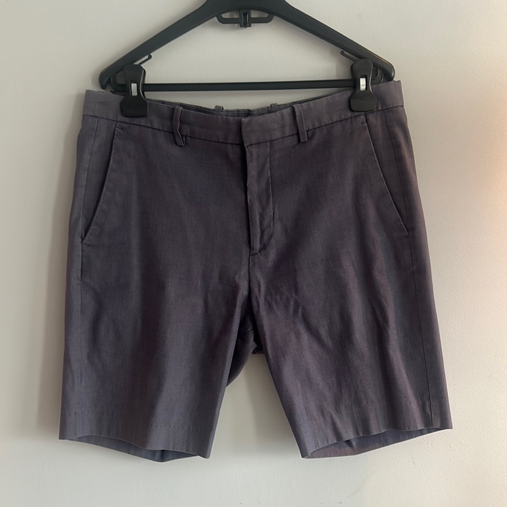 Theory Gray Flat Front Shorts